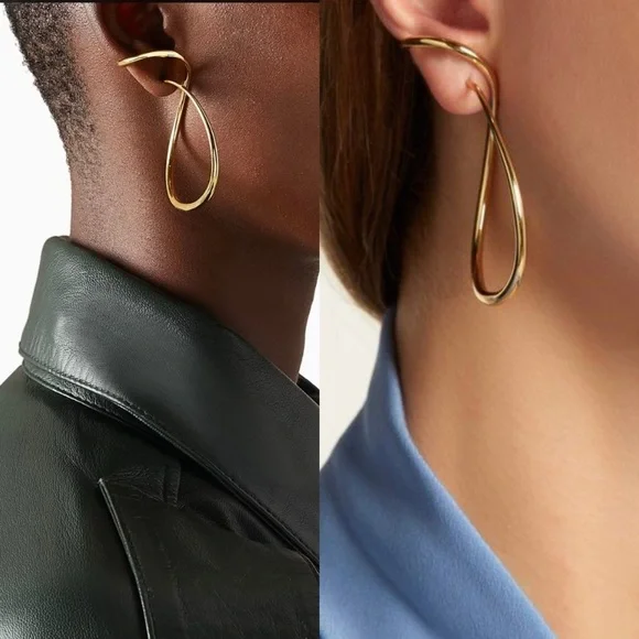 CHARLOTTE CHESNAIS Single Gold Vermeil Boucle D'oreille Looping Earring - Picture 15 of 15